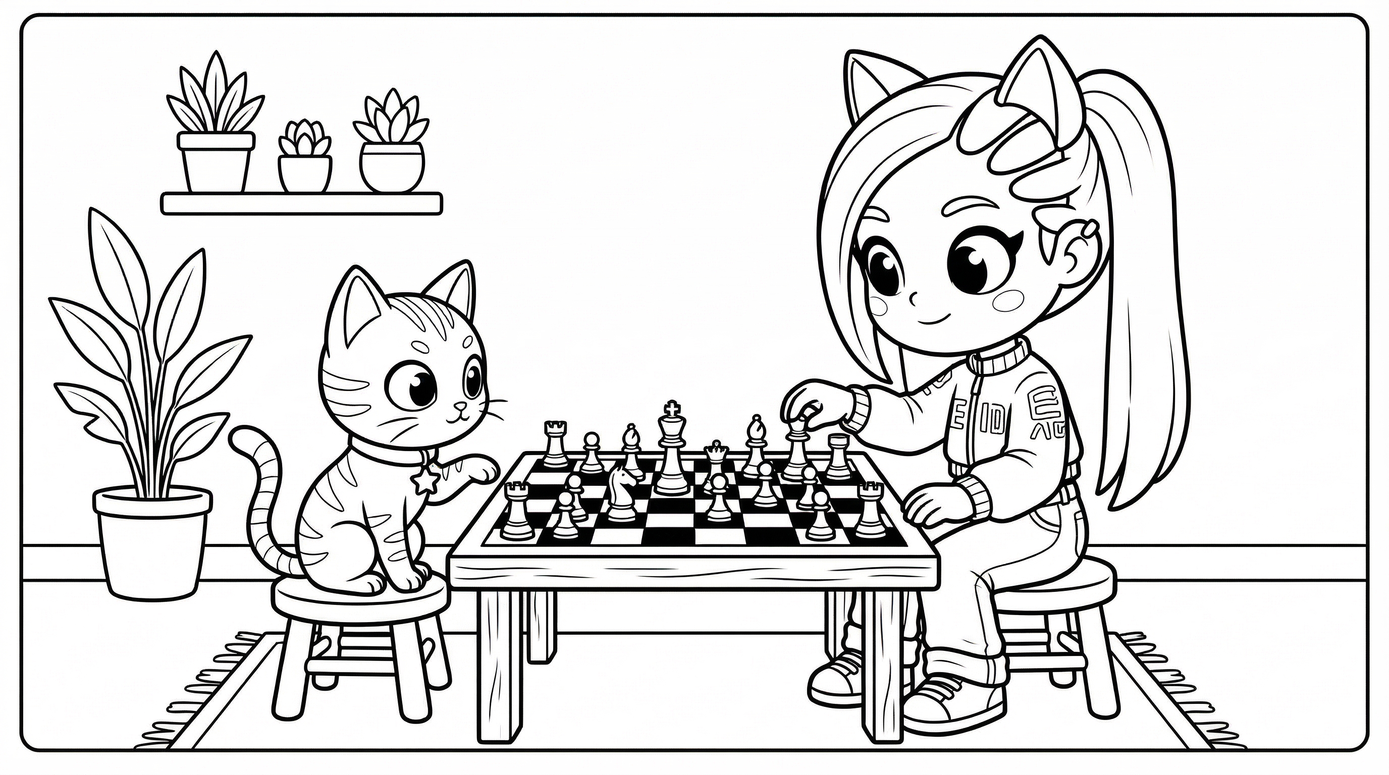 Dibujo mágico Lilicat Avatar World colorear Ajedrez