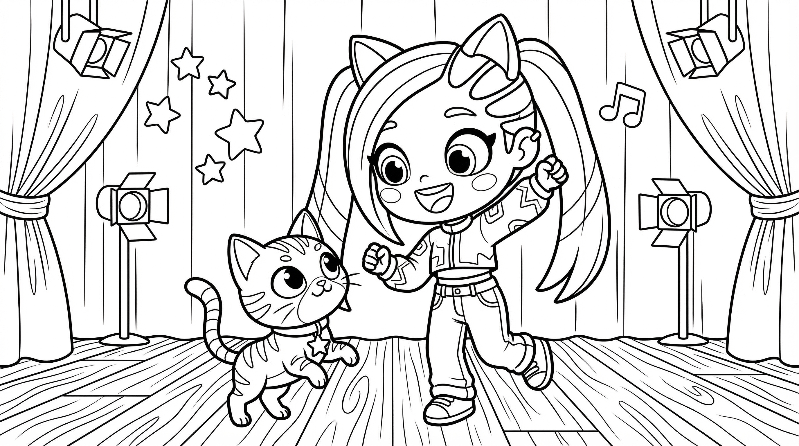 Dibujo mágico Lilicat Avatar World colorear Baile