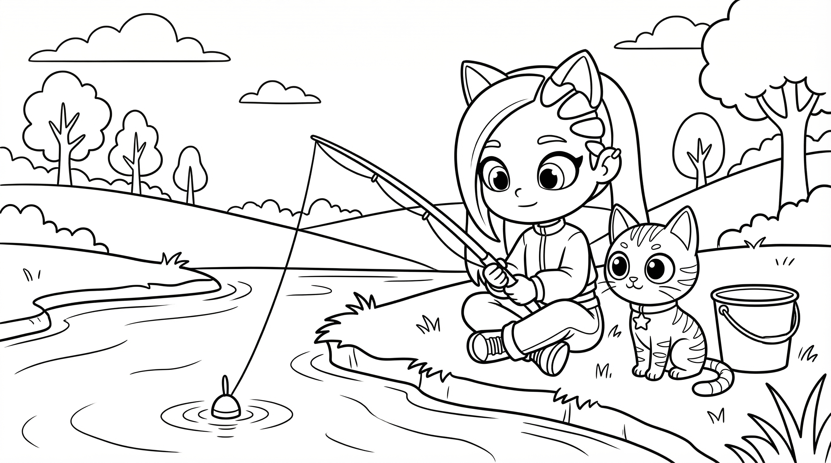 Dibujo mágico Lilicat Avatar World colorear Pesca